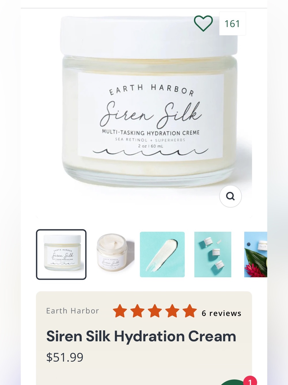 Earth Harbor siren silk multi tasking hydration creme NEW IN BOX